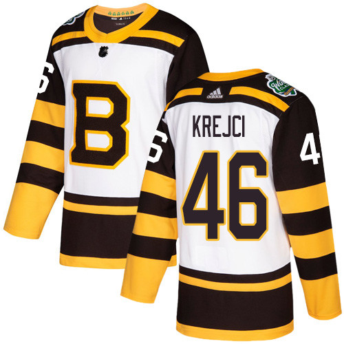 #46 David Krejci White Authentic 2019 Winter Classic Stitched Jersey