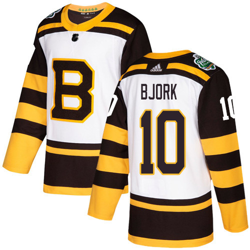 #10 Anders Bjork White Authentic 2019 Winter Classic Stitched Jersey