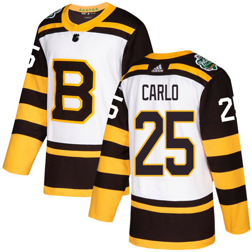 #25 Brandon Carlo White Authentic 2019 Winter Classic Stitched Jersey