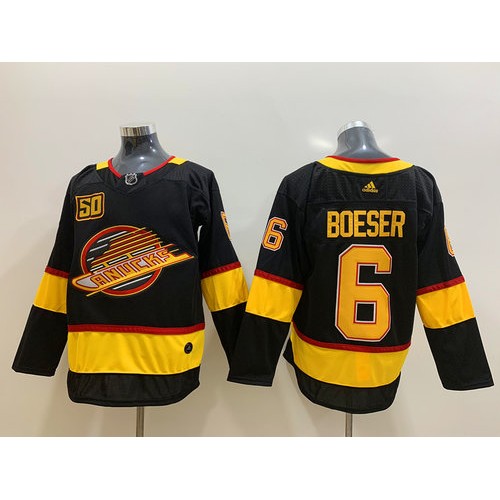 6 Brock Boeser Black 50th Season Jersey