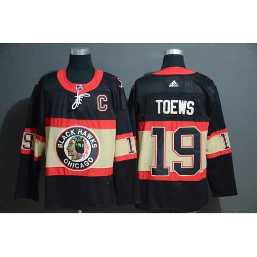 19 Jonthan Toews Premier Black New Third Jersey