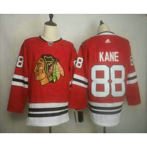 #88 Patrick Kane Home Authentic Red Player Jersey