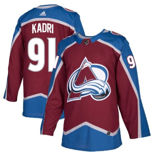 #91 Nazem Kadri Authentic Burgundy Home Jersey