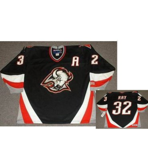 #32 ROB RAY 1999 Black CCM Vintage Throwback Jersey