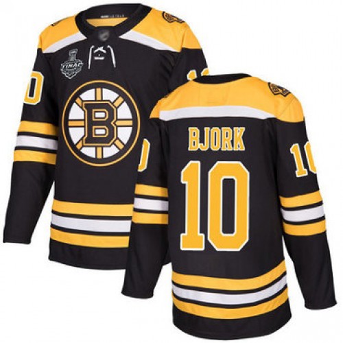 #10 Anders Bjork Black Home Authentic 2019 Stanley Cup Final Bound Stitched Hockey Jersey