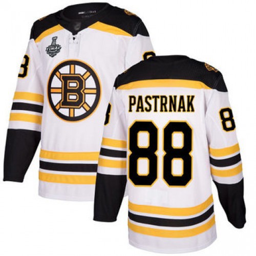 #88 David Pastrnak White Road Authentic 2019 Stanley Cup Final Bound Stitched Hockey Jersey