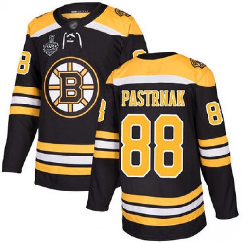 #88 David Pastrnak Black Home Authentic 2019 Stanley Cup Final Bound Stitched Hockey Jersey