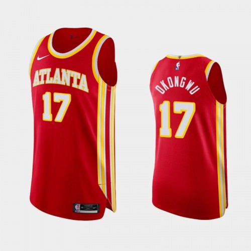 Men's Atlanta Hawks Onyeka Okongwu #17 2020-21 Icon Authentic Red Jersey