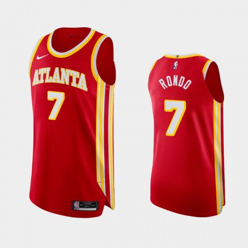 Men's Atlanta Hawks Rajon Rondo #7 2020-21 Icon Authentic Red Jersey