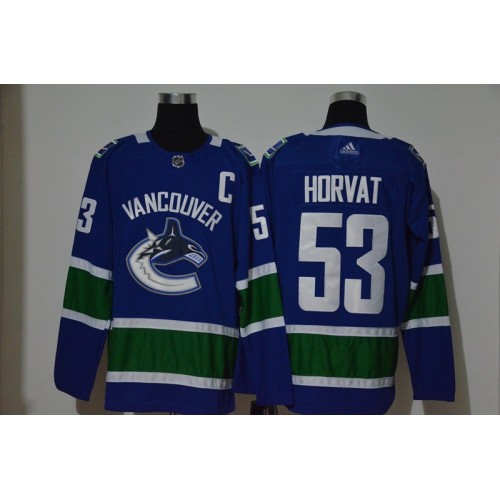 #53 Bo Horvat Blue With C Patch Stitched Jersey
