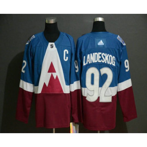 #92 Gabriel Landeskog Blue 2020 Stadium Series Stitched Jersey
