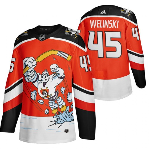 #45 Andy Welinski Red 2020-21 Reverse Retro Alternate Jersey