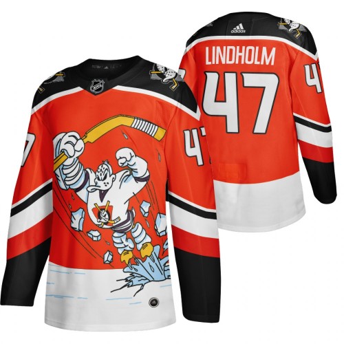 #47 Hampus Lindholm Red 2020-21 Reverse Retro Alternate Jersey