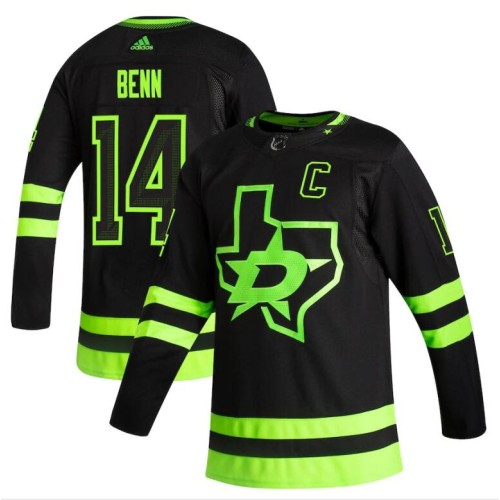 #14 Jamie Benn Black 2020-21 Reverse Retro Alternate Jersey