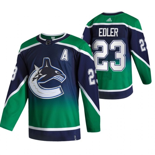 #23 Alexander Edler Green 2020-21 Reverse Retro Alternate Jersey