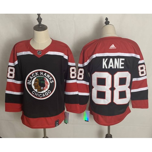 #88 Patrick Kane Black 2021 Retro Stitched Jersey