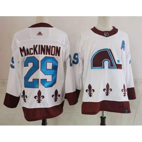 #29 Nathan MacKinnon White 2021 Retro Stitched Jersey