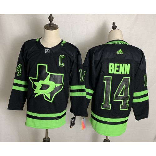 #14 Jamie Benn Black 2020-21 Alternate Authentic Player Jersey