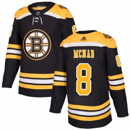 #8 Peter Mcnab Black Home Authentic Stitched Jersey