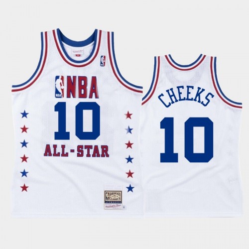 76ers #10 Maurice Cheeks 1988 NBA All-Star Eastern Conference White Jersey