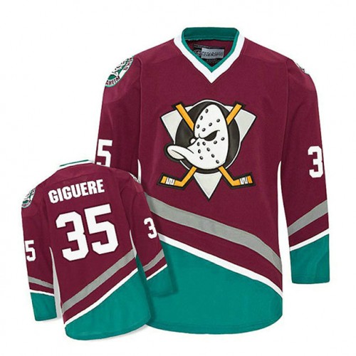 Jean-sebastien Giguere #35 Red Throwback Jersey