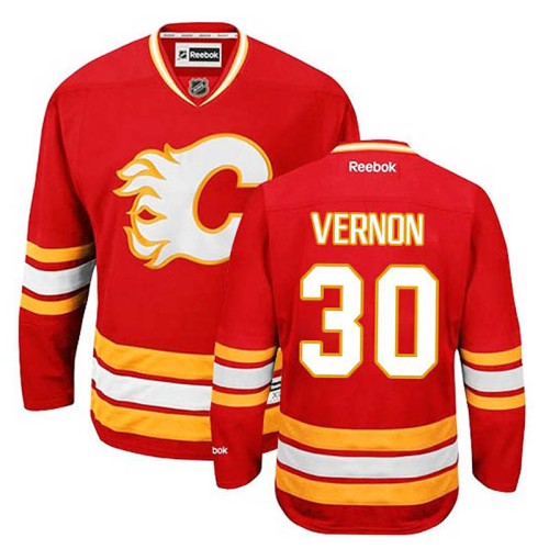 Mike Vernon #30 Red Alternate Jersey