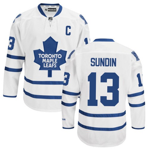 Mats Sundin #13 White Captain Away Jersey