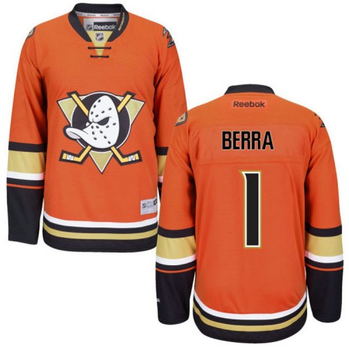 #1 Reto Berra Orange 2017 Draft Premier Hockey Jersey