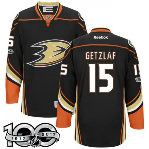 #15 Ryan Getzlaf Black 2017 Anniversary Patch Player Jersey
