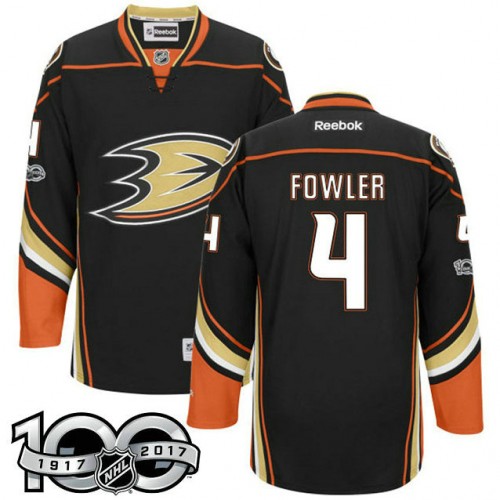 #4 Cam Fowler Black 2017 Anniversary Patch Jersey