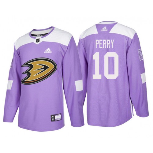 #10 Corey Perry Purple Hockey Fights Cancer Authentic Jersey