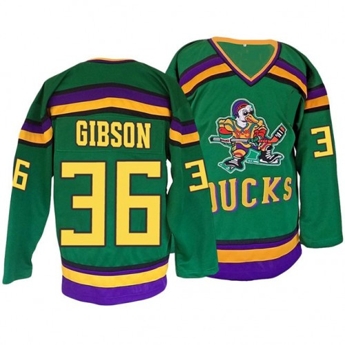 #36 John Gibson Green Premier Ice Hockey Throwback Jersey