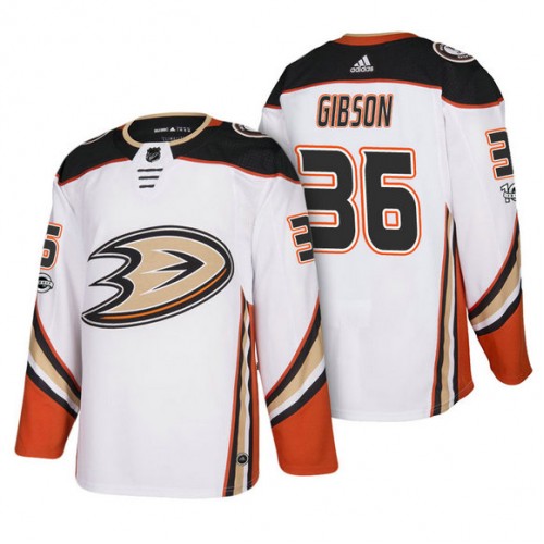 #36 John Gibson White 2018 New Season Team Road Jersey