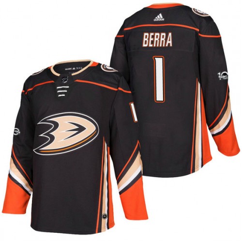 #1 Reto Berra Black 2018 New Season Player Home Jersey