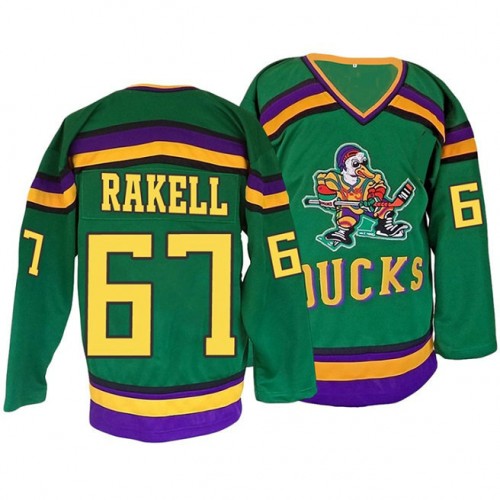 #67 Rickard Rakell Green Premier Ice Hockey Throwback Jersey