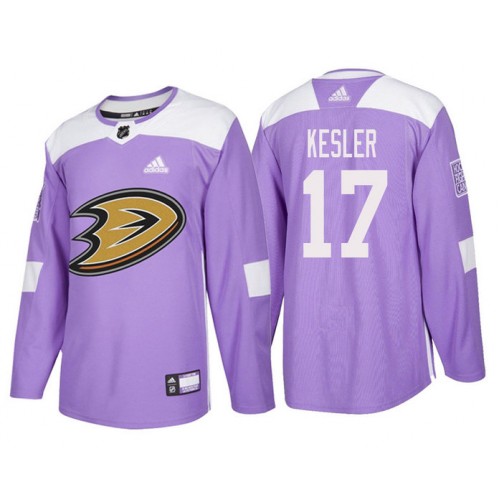 #17 Ryan Kesler Purple Hockey Fights Cancer Authentic Jersey