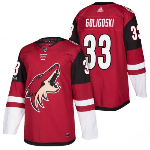 #33 Alex Goligoski Maroon 2018 New Season Home Authentic Jersey With Anniversary Patch