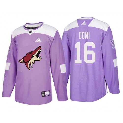 #16 Max Domi Purple Hockey Fights Cancer Authentic Jersey