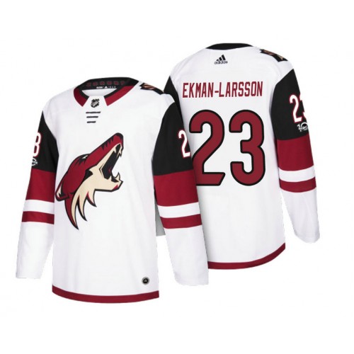 #23 Oliver Ekman-Larsson White 2018 Season Anniversary Patch Team Road Jersey