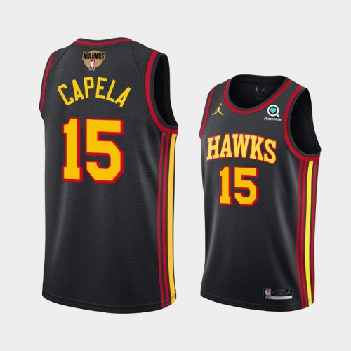Atlanta Hawks Clint Capela Men #15 2021 NBA Playoffs Black G7 Starters Jersey