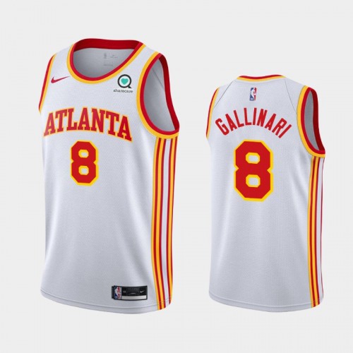 Men's Atlanta Hawks Danilo Gallinari #8 2020-21 Association White Jersey