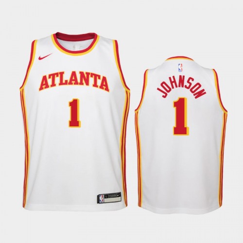 Jalen Johnson Youth #1 Association Edition 2021 NBA Draft White Jersey