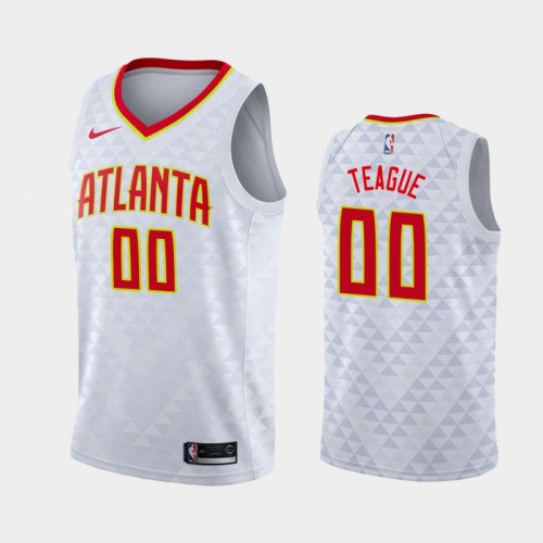 Men's Atlanta Hawks #00 Jeff Teague 2019-20 Association White Jersey