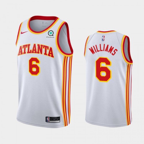 Men's Atlanta Hawks Lou Williams #6 2021 Association White Jersey