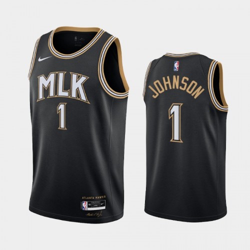 Jalen Johnson Men #1 City Edition Black Jersey