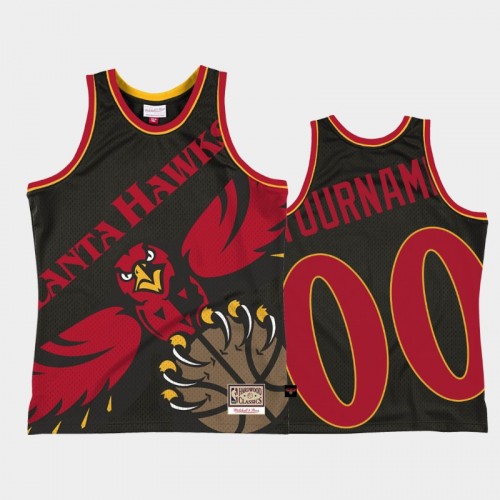 Atlanta Hawks #00 Custom Black Big Face 2.0 Jersey