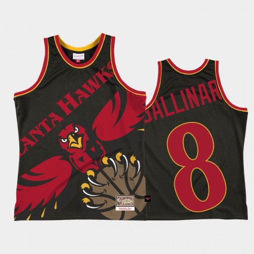 Atlanta Hawks #8 Danilo Gallinari Black Big Face 2.0 Jersey