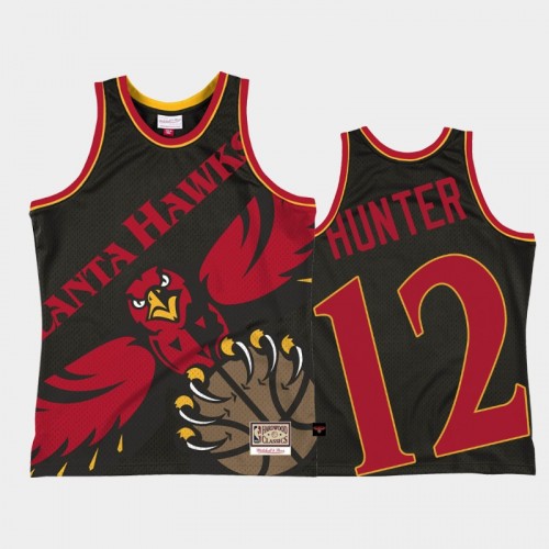 Atlanta Hawks #12 De'Andre Hunter Black Big Face 2.0 Jersey