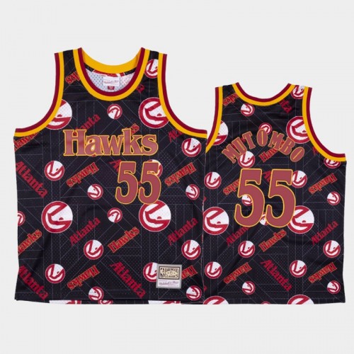 Dikembe Mutombo Atlanta Hawks #55 Red Tear Up Pack Hardwood Classics Jersey