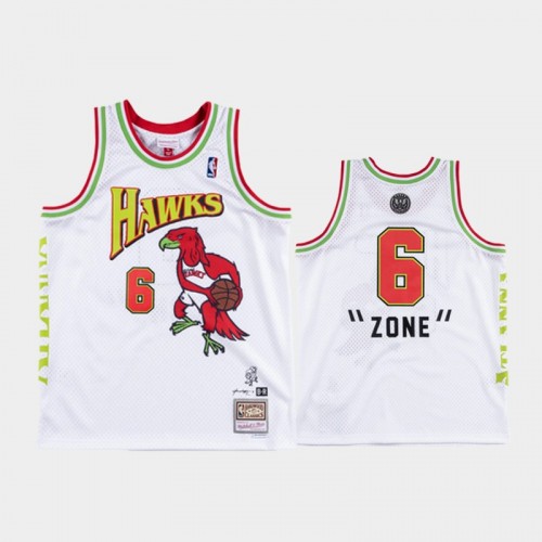 Men's Atlanta Hawks #6 Future White NBA Remix Jersey - Zone